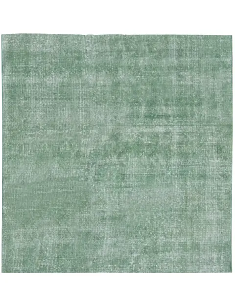 Grün Türkei Vintage Teppich 132 x 132 cm