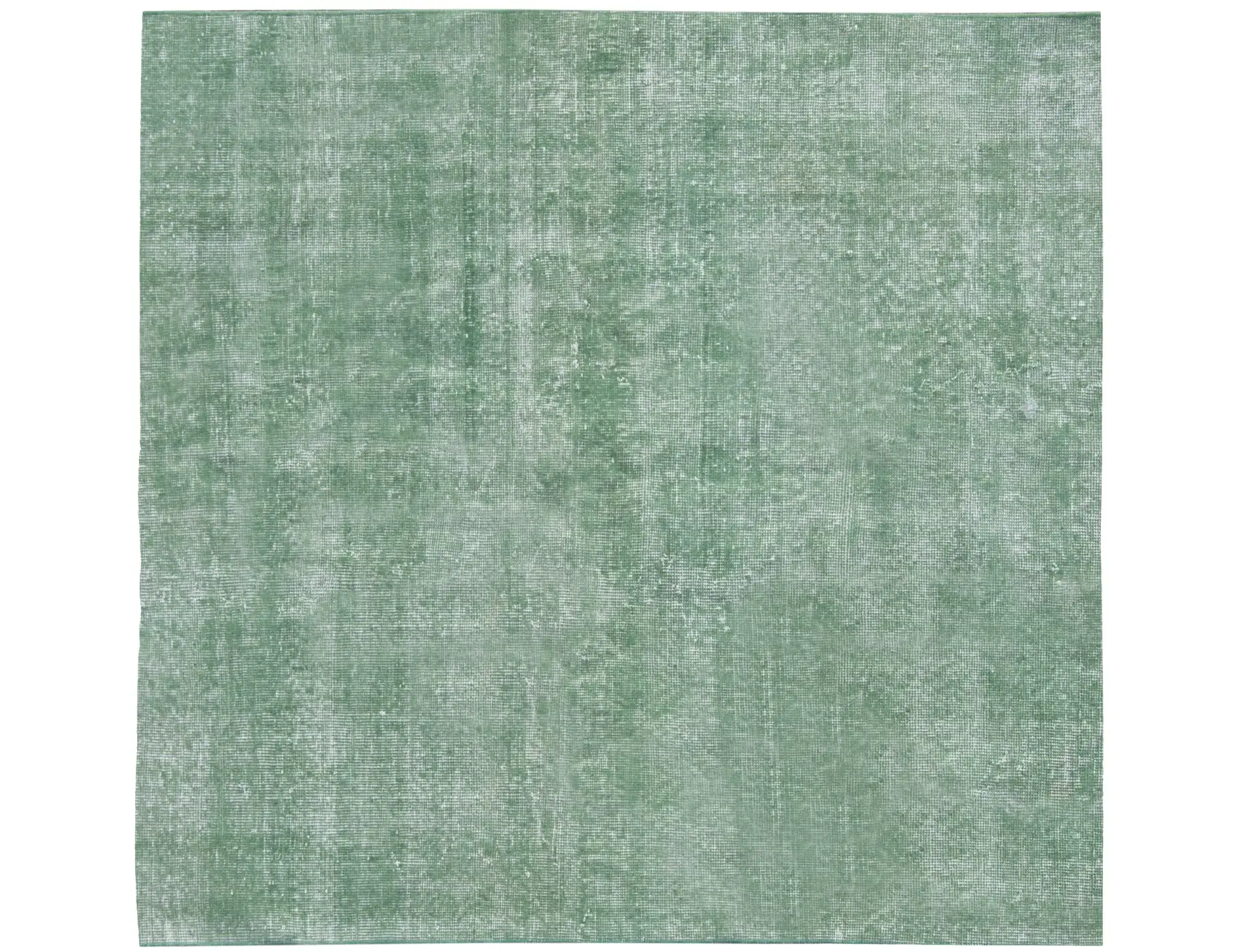 Grün Türkei Vintage Teppich 132 x 132 cm
