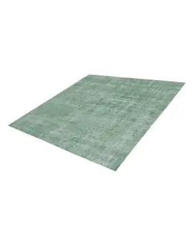 Verde Turco Tappeto vintage 132 x 132 cm - view 1