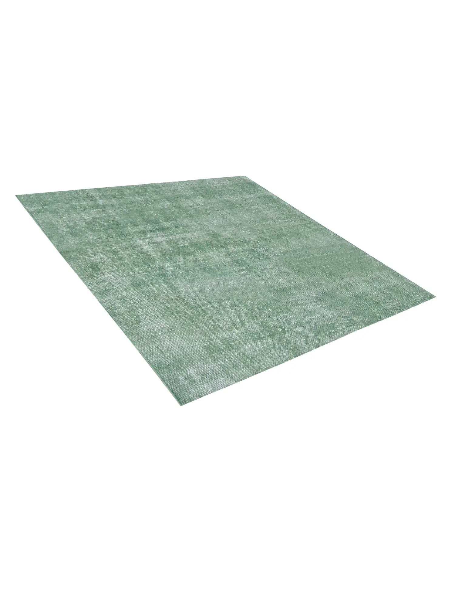 Grün Türkei Vintage Teppich 132 x 132 cm - Einzigartiger handgefertigter Teppich