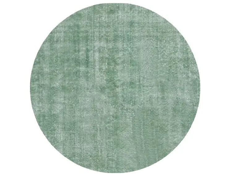 Grün Türkei Vintage Teppich 132 x 132 cm