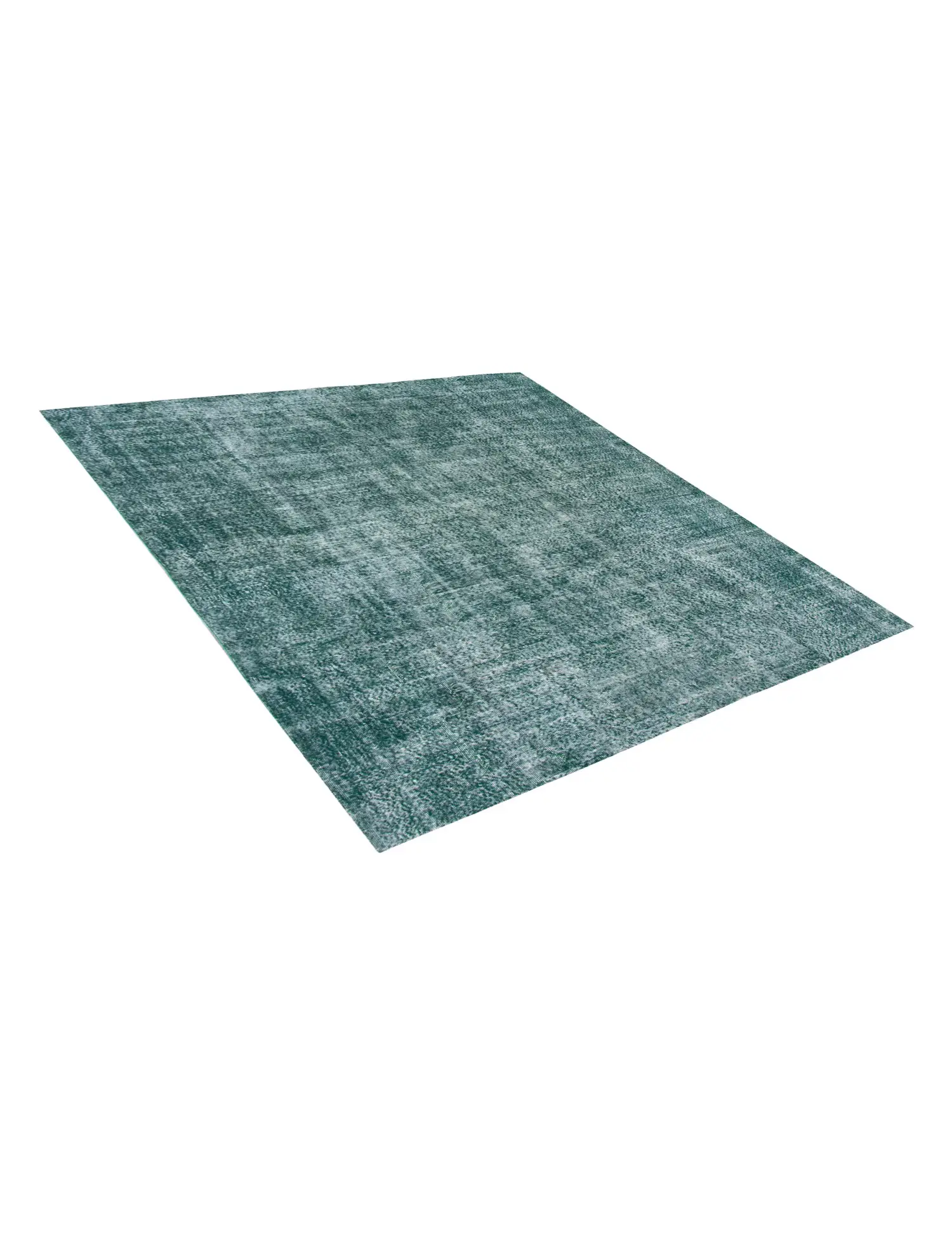 Grün Türkei Vintage Teppich 237 x 237 cm - Einzigartiger handgefertigter Teppich