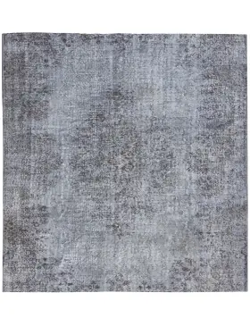 Grå Tyrkiet Vintagetæppe 173 x 173 cm