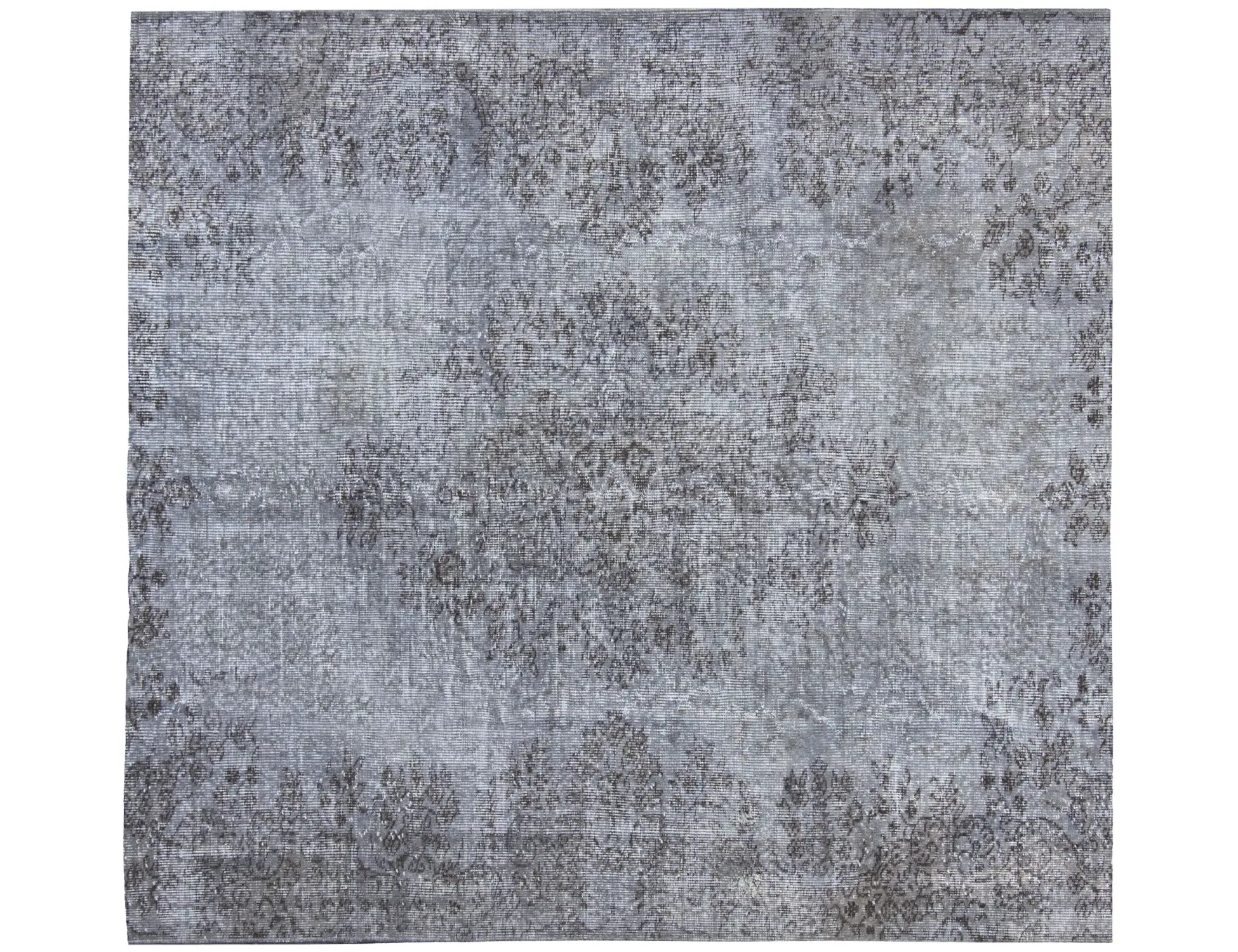 Grau Türkei Vintage Teppich 173 x 173 cm