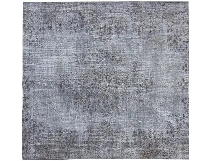 Grau Türkei Vintage Teppich 173 x 173 cm