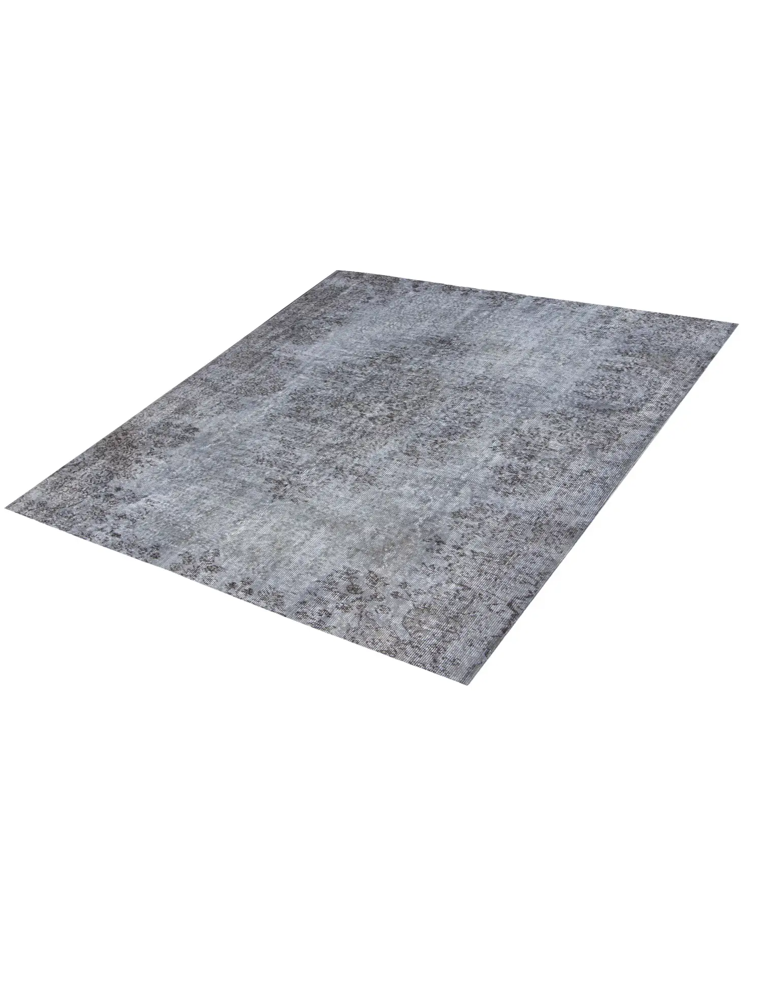 Grau Türkei Vintage Teppich 173 x 173 cm - Einzigartiger handgefertigter Teppich