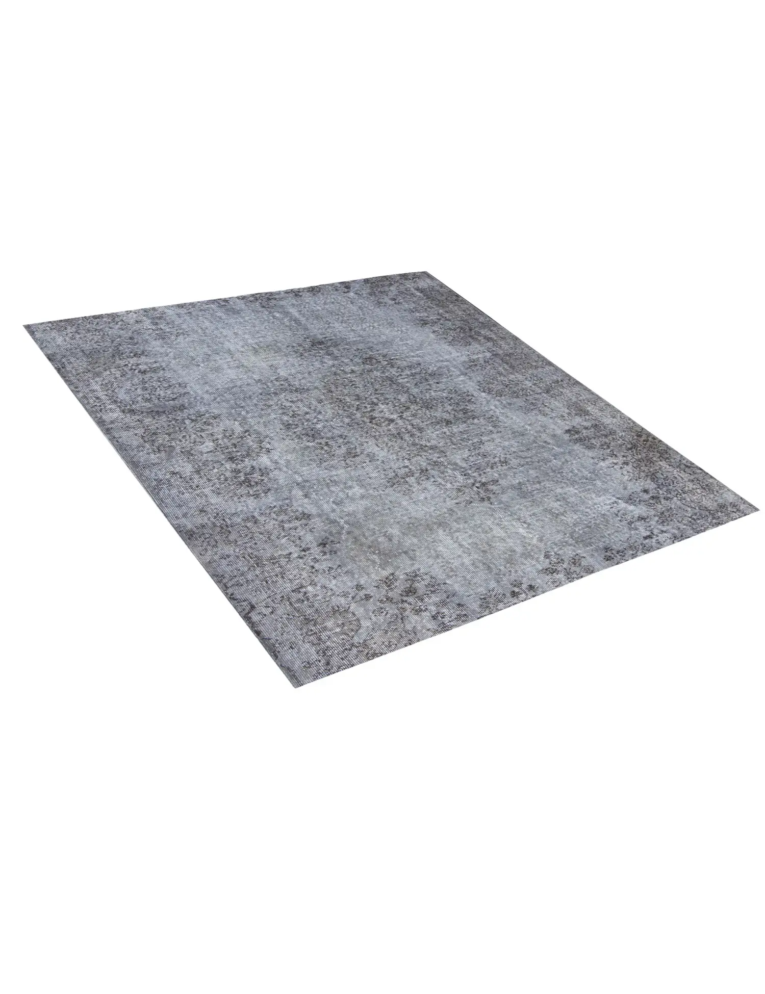 Grau Türkei Vintage Teppich 173 x 173 cm - Einzigartiger handgefertigter Teppich
