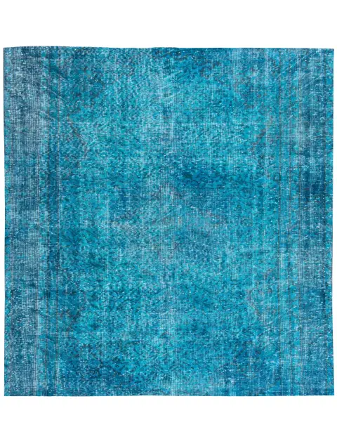 Blauw Turkije Vintage Tapijt 175 x 175 cm