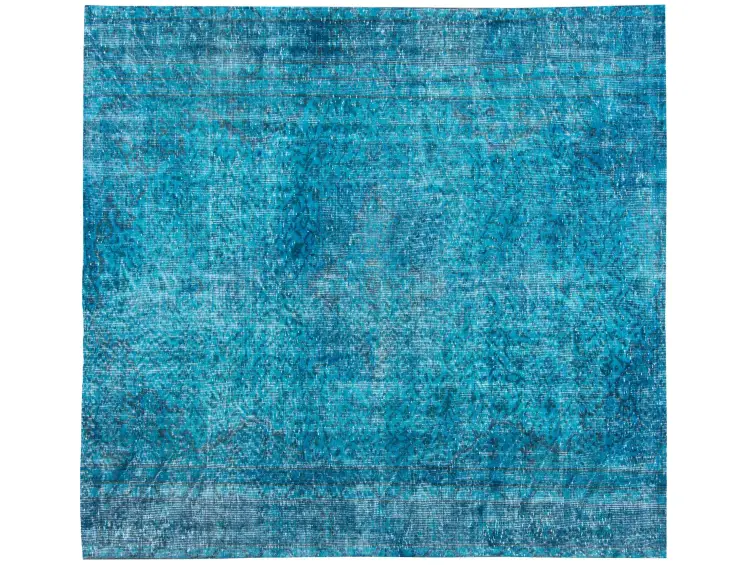 Blau Türkei Vintage Teppich 175 x 175 cm