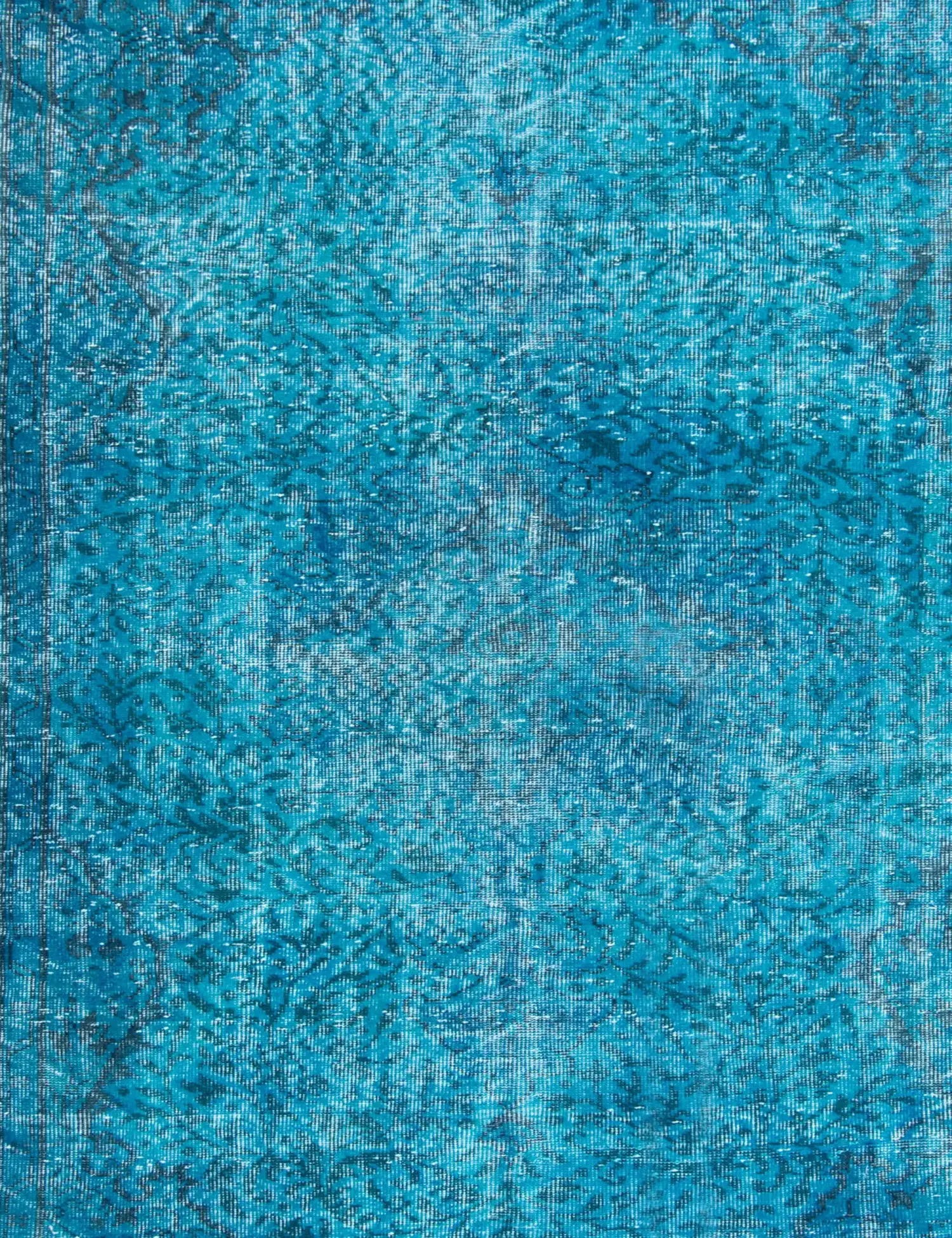 Blau Türkei Vintage Teppich 175 x 175 cm - Einzigartiger handgefertigter Teppich