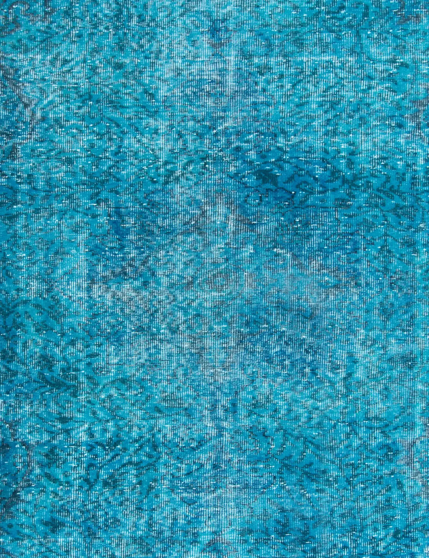 Blau Türkei Vintage Teppich 175 x 175 cm - Einzigartiger handgefertigter Teppich
