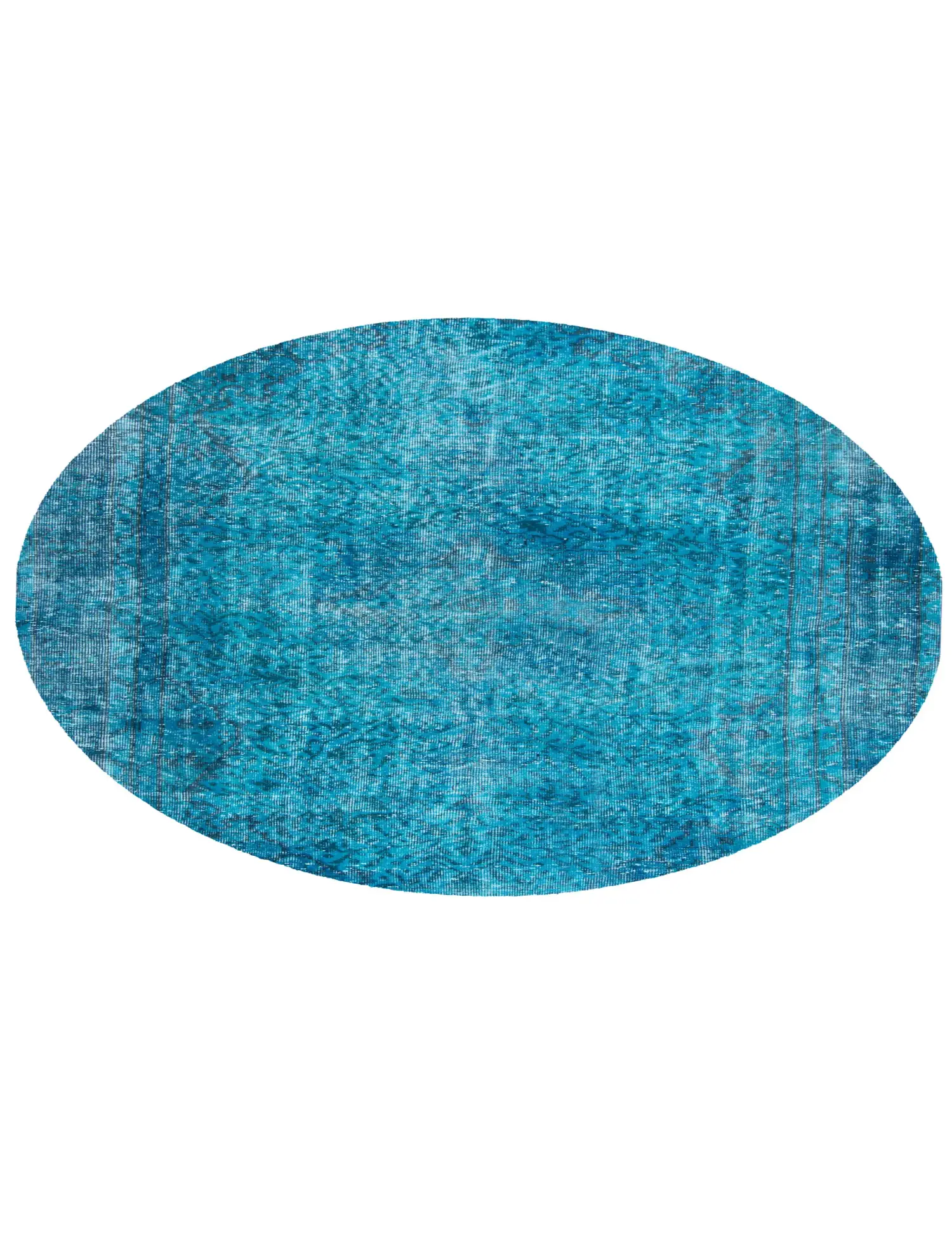 Blau Türkei Vintage Teppich 175 x 175 cm - Einzigartiger handgefertigter Teppich
