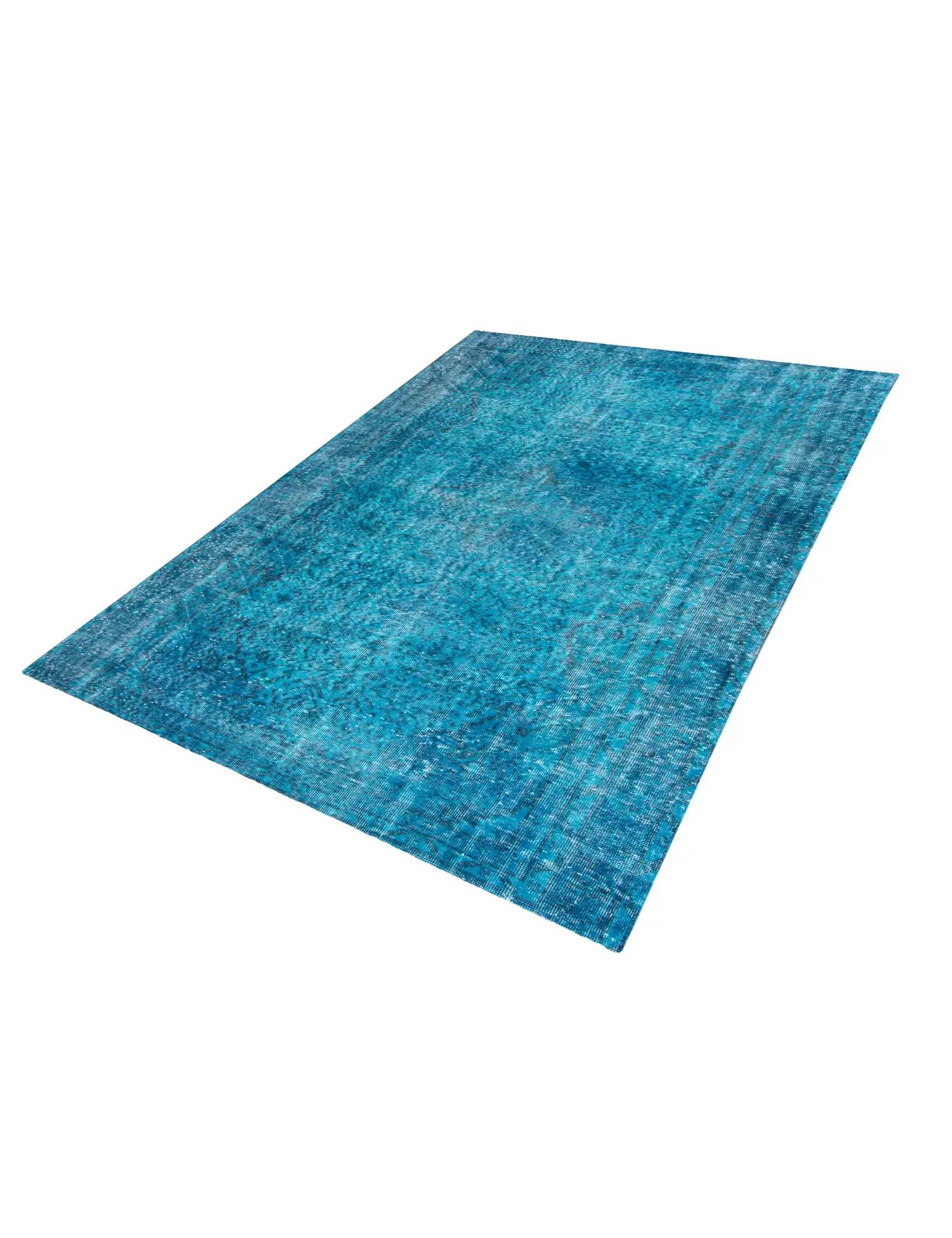 Blau Türkei Vintage Teppich 230 x 175 cm - Einzigartiger handgefertigter Teppich