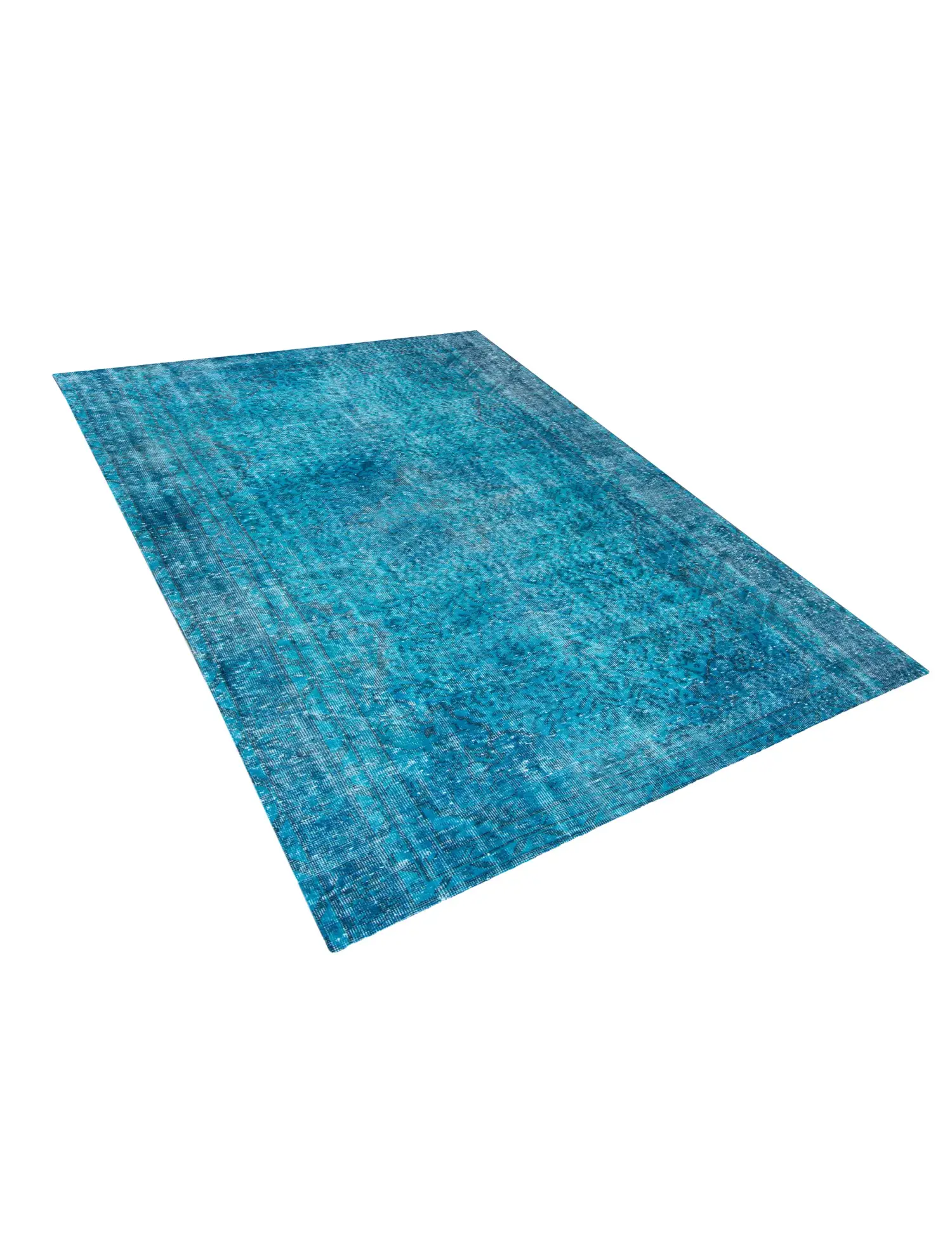 Blau Türkei Vintage Teppich 230 x 175 cm - Einzigartiger handgefertigter Teppich
