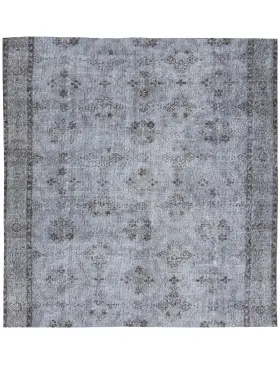 Grau Türkei Vintage Teppich 193 x 193 cm