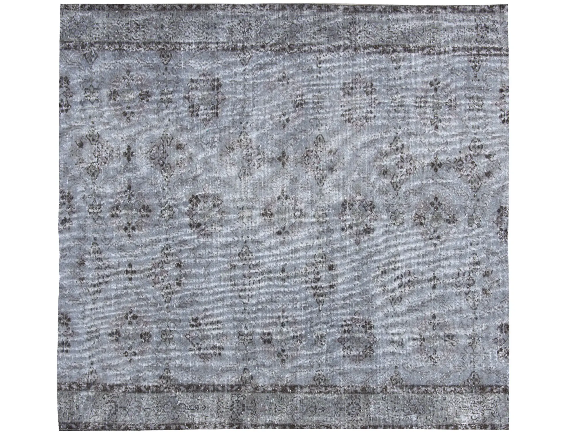 Grau Türkei Vintage Teppich 193 x 193 cm