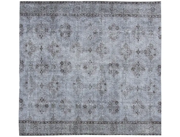 Grau Türkei Vintage Teppich 193 x 193 cm