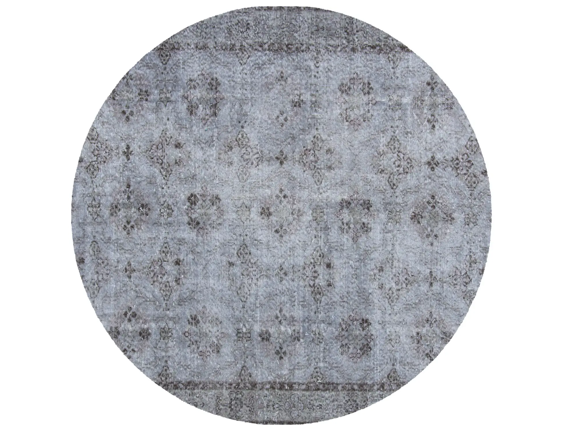 Grau Türkei Vintage Teppich 193 x 193 cm