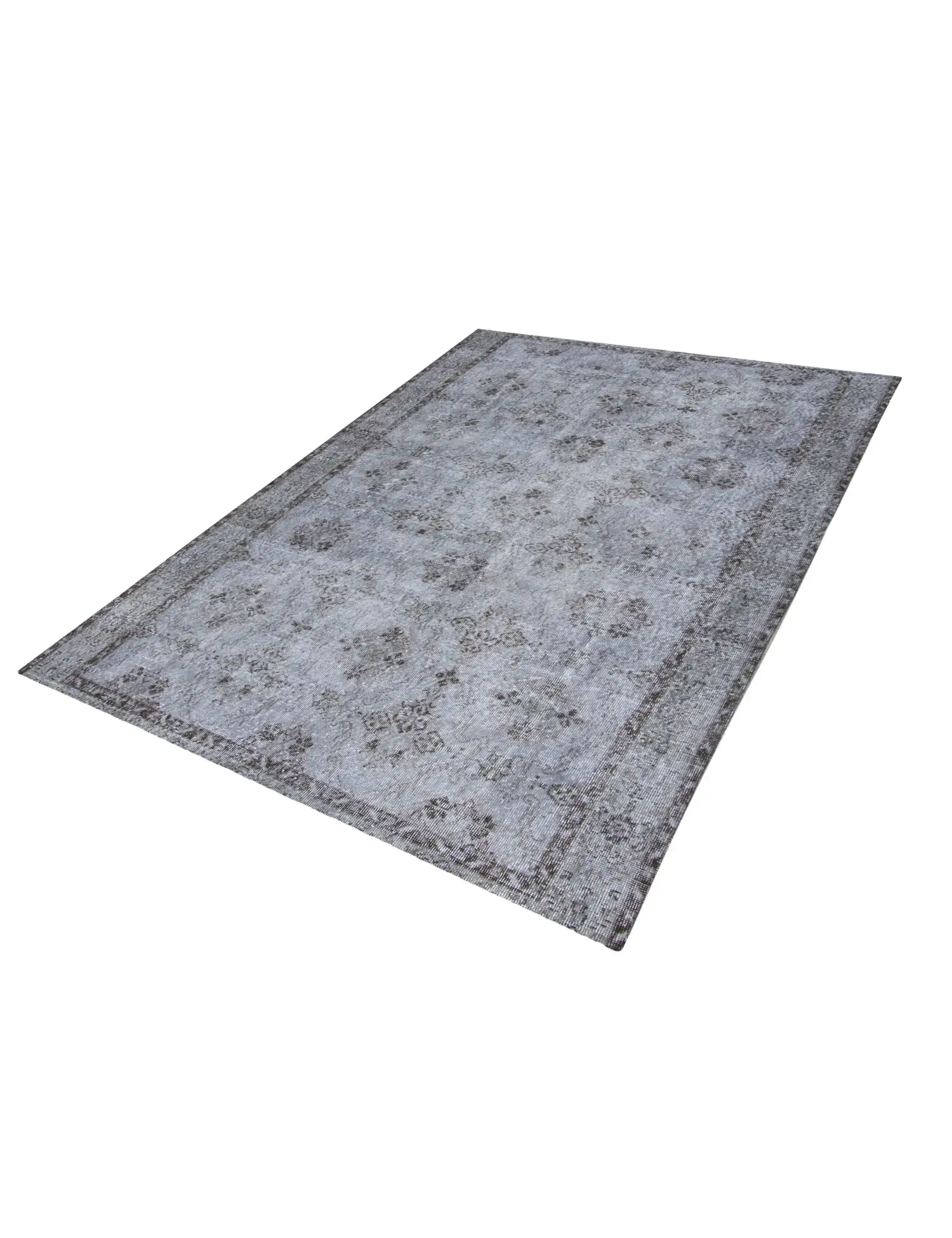 Grau Türkei Vintage Teppich 250 x 193 cm - Einzigartiger handgefertigter Teppich