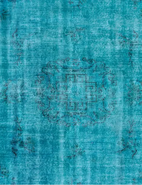 Blu Turco Tappeto vintage 180 x 180 cm - view 3