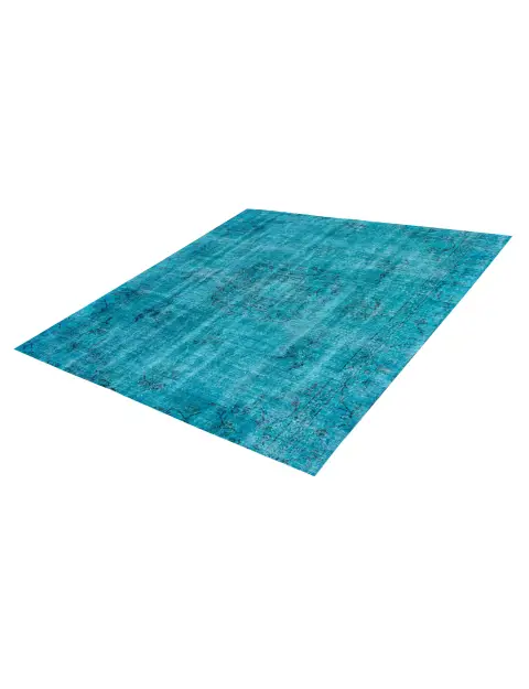 Blu Turco Tappeto vintage 180 x 180 cm - view 1