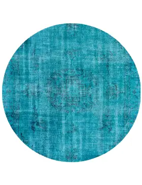 Blau Türkei Vintage Teppich 180 x 180 cm