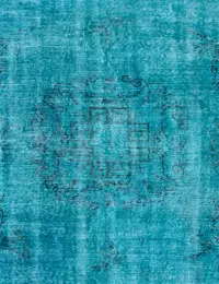 Blau Türkei Vintage Teppich 180 x 180 cm - view 3