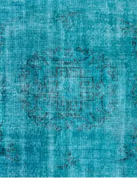 Blau Türkei Vintage Teppich 180 x 180 cm - view 3