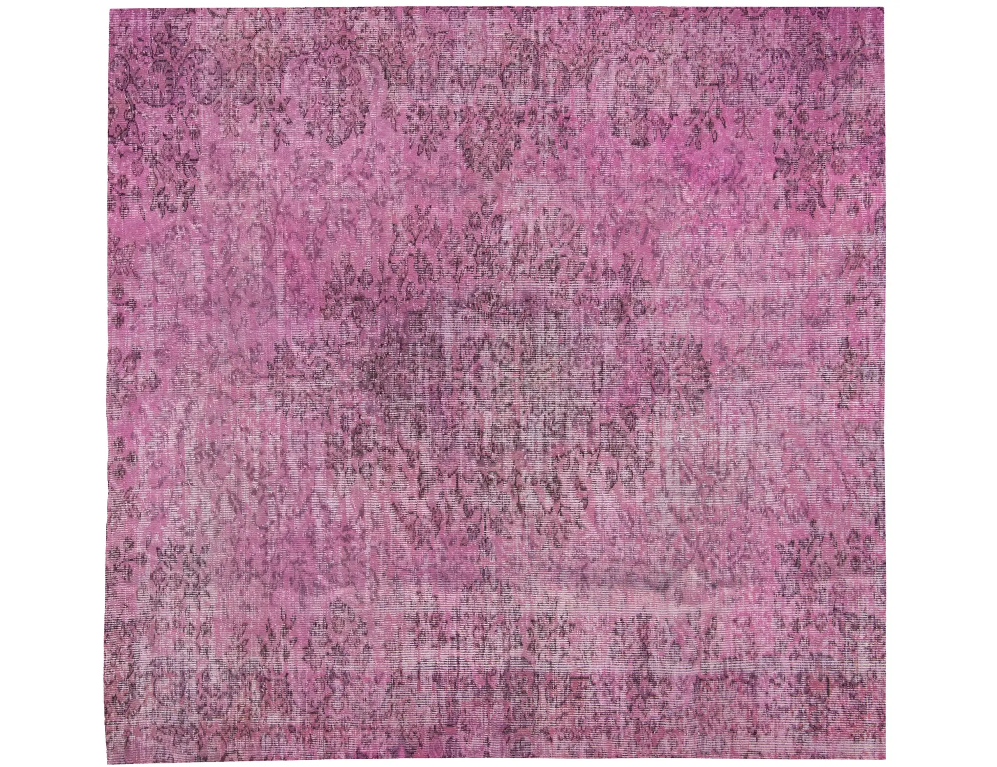 Pink Turkey Vintage Carpet 162 x 162 cm - Unique Handmade Carpet