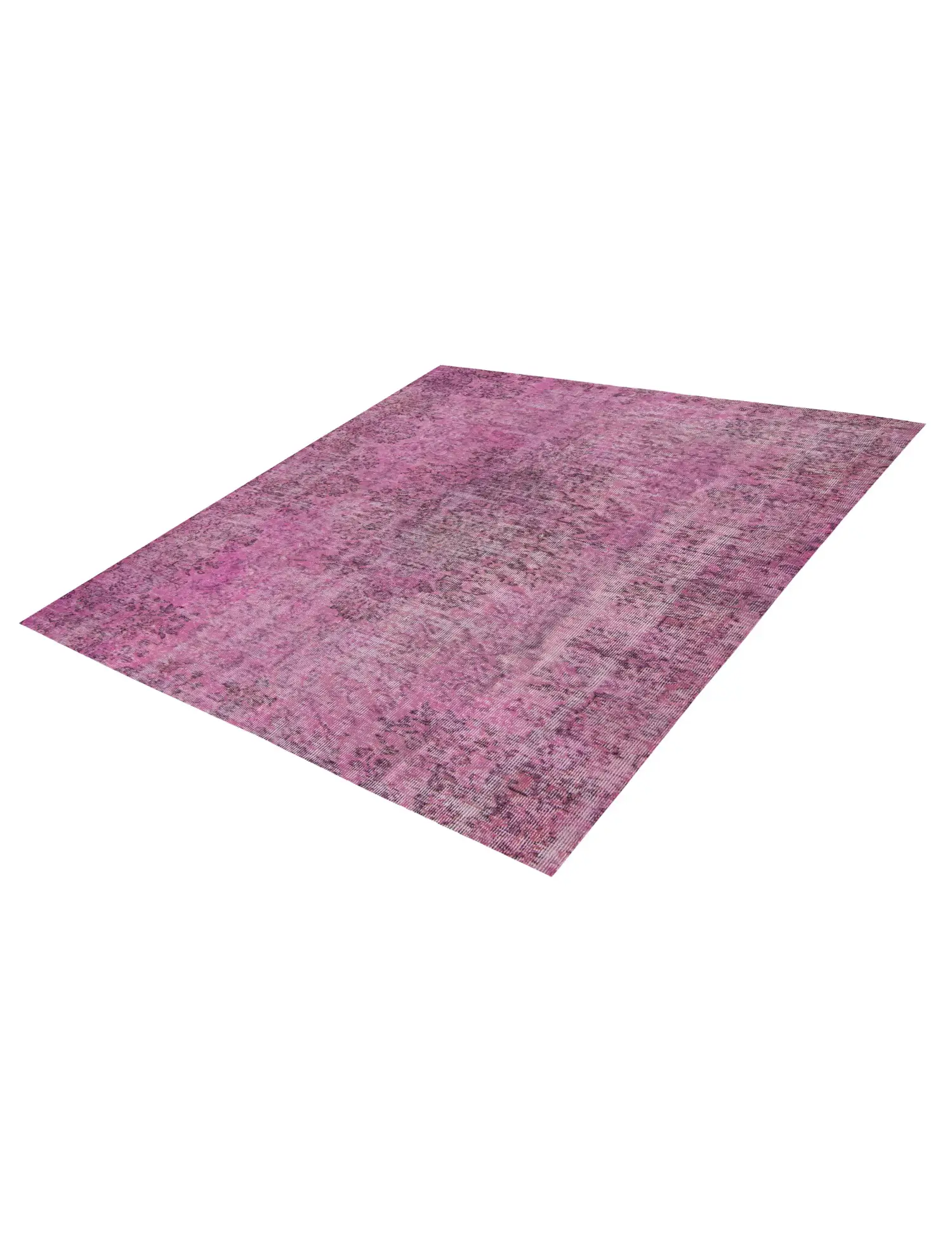 Rosa Türkei Vintage Teppich 162 x 162 cm - Einzigartiger handgefertigter Teppich