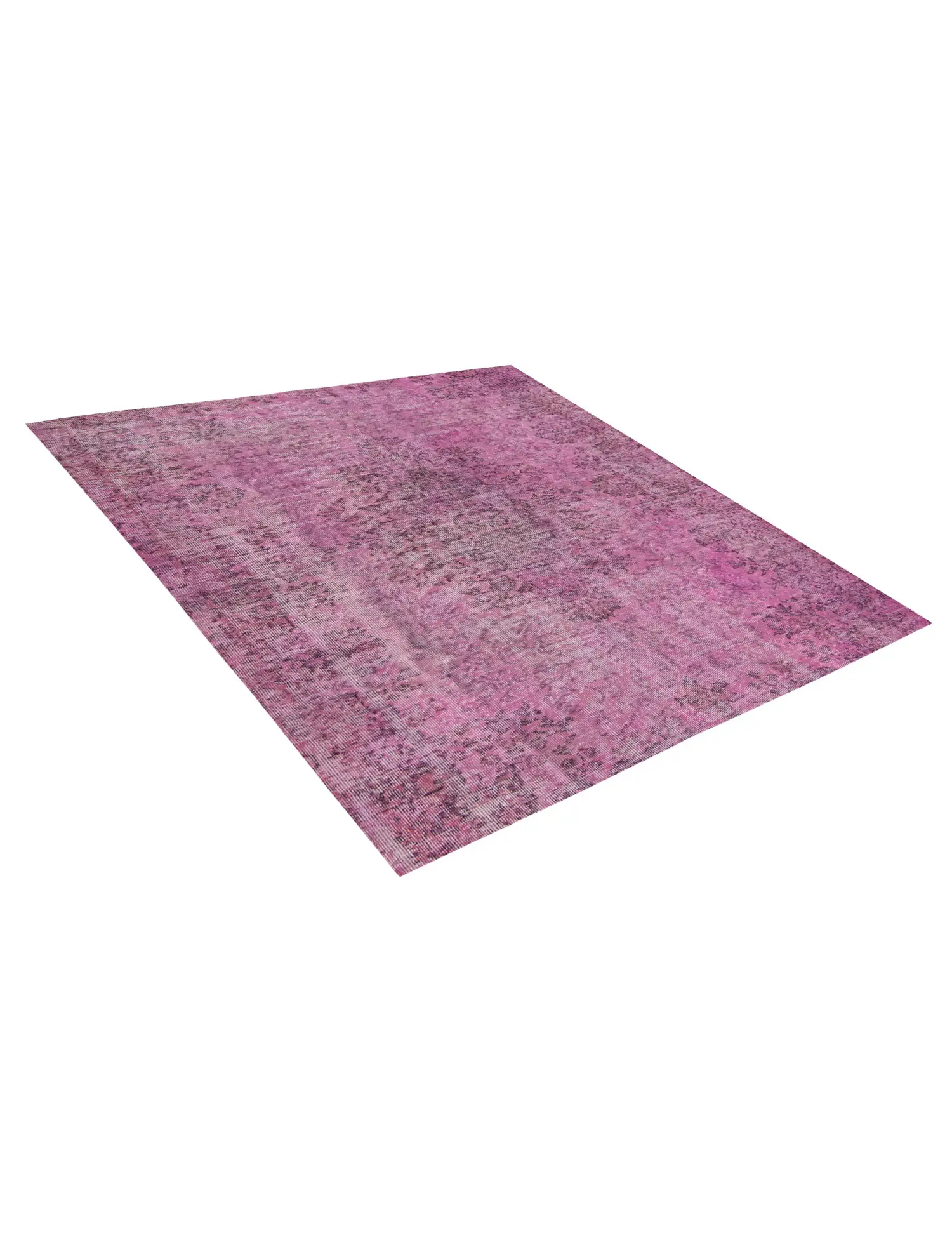 Rosa Türkei Vintage Teppich 162 x 162 cm - Einzigartiger handgefertigter Teppich