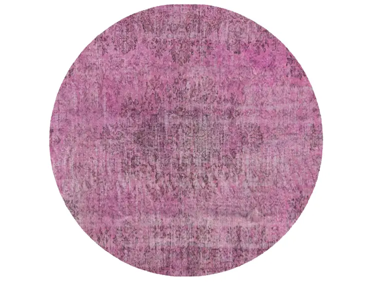 Rosa Türkei Vintage Teppich 162 x 162 cm