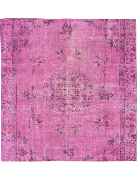 Pink Turkey Vintage Carpet 180 x 180 cm