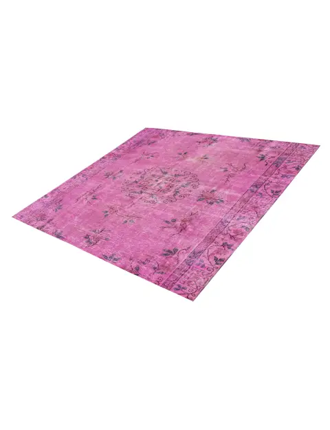 Rosa Turkiet vintage matta 180 x 180 cm - view 1