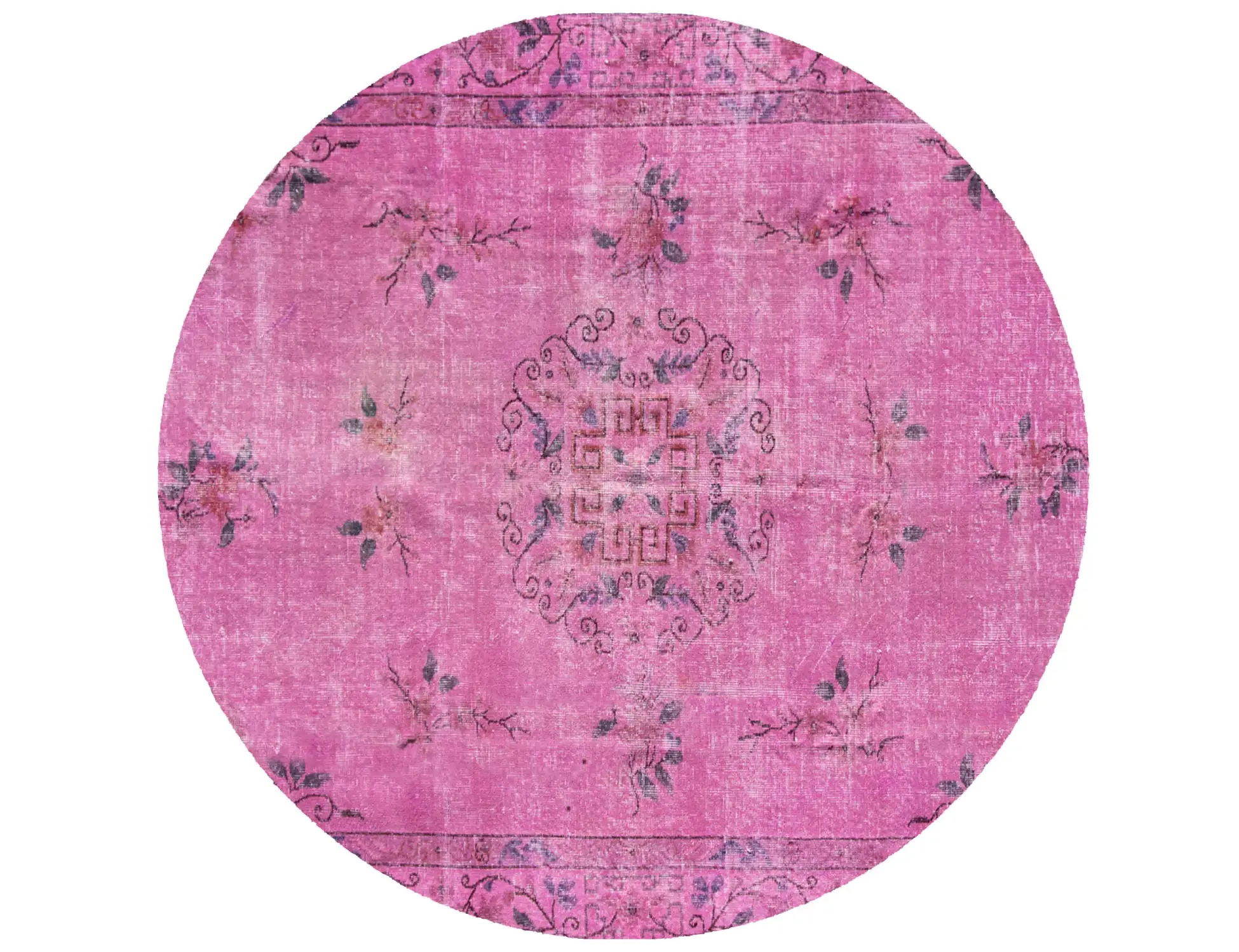Rosa Türkei Vintage Teppich 180 x 180 cm