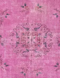 Rosa Türkei Vintage Teppich 180 x 180 cm - view 3