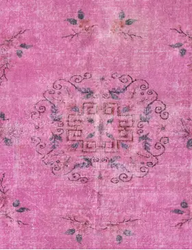 Rosa Türkei Vintage Teppich 180 x 180 cm - view 3