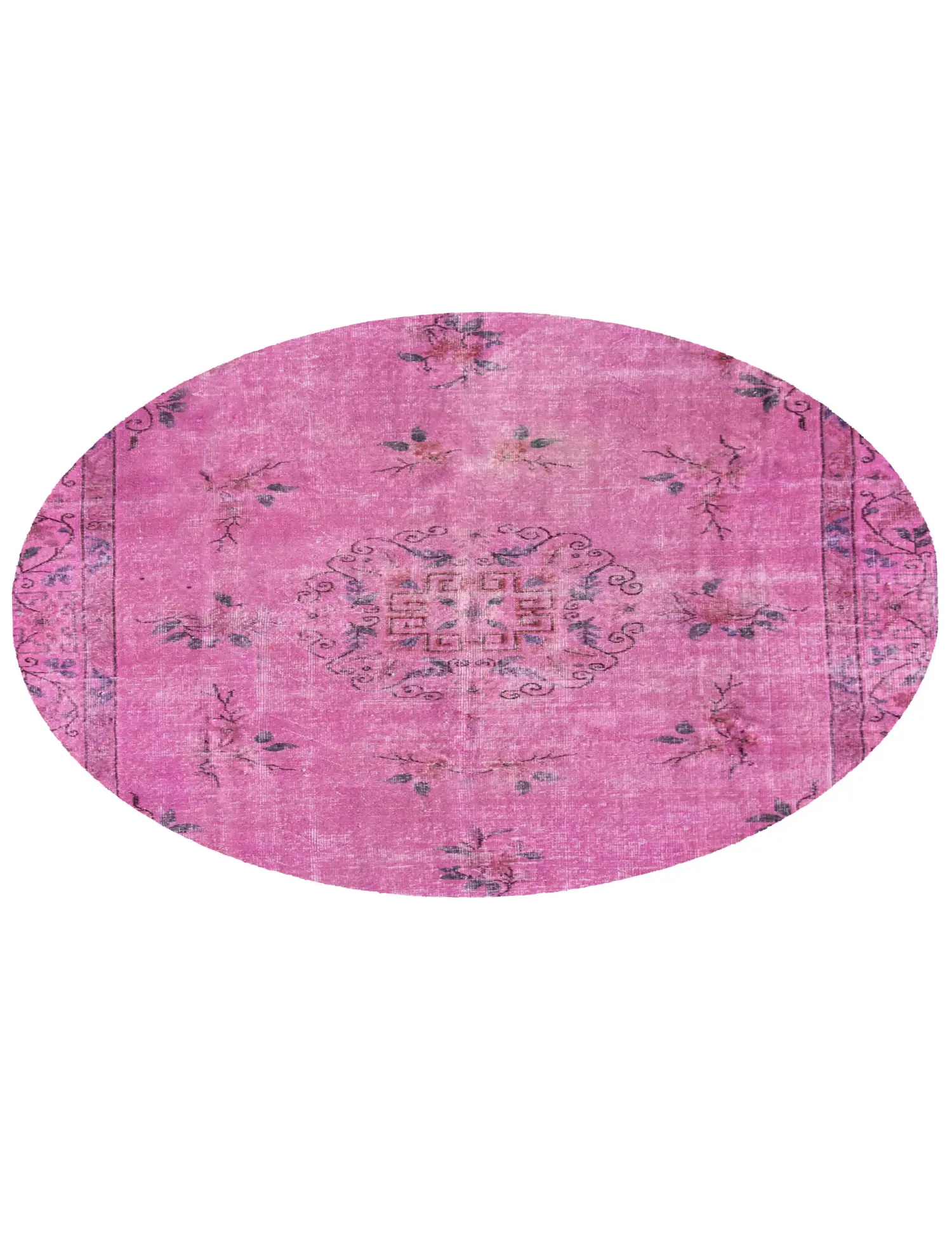 Rosa Türkei Vintage Teppich 180 x 180 cm - Einzigartiger handgefertigter Teppich