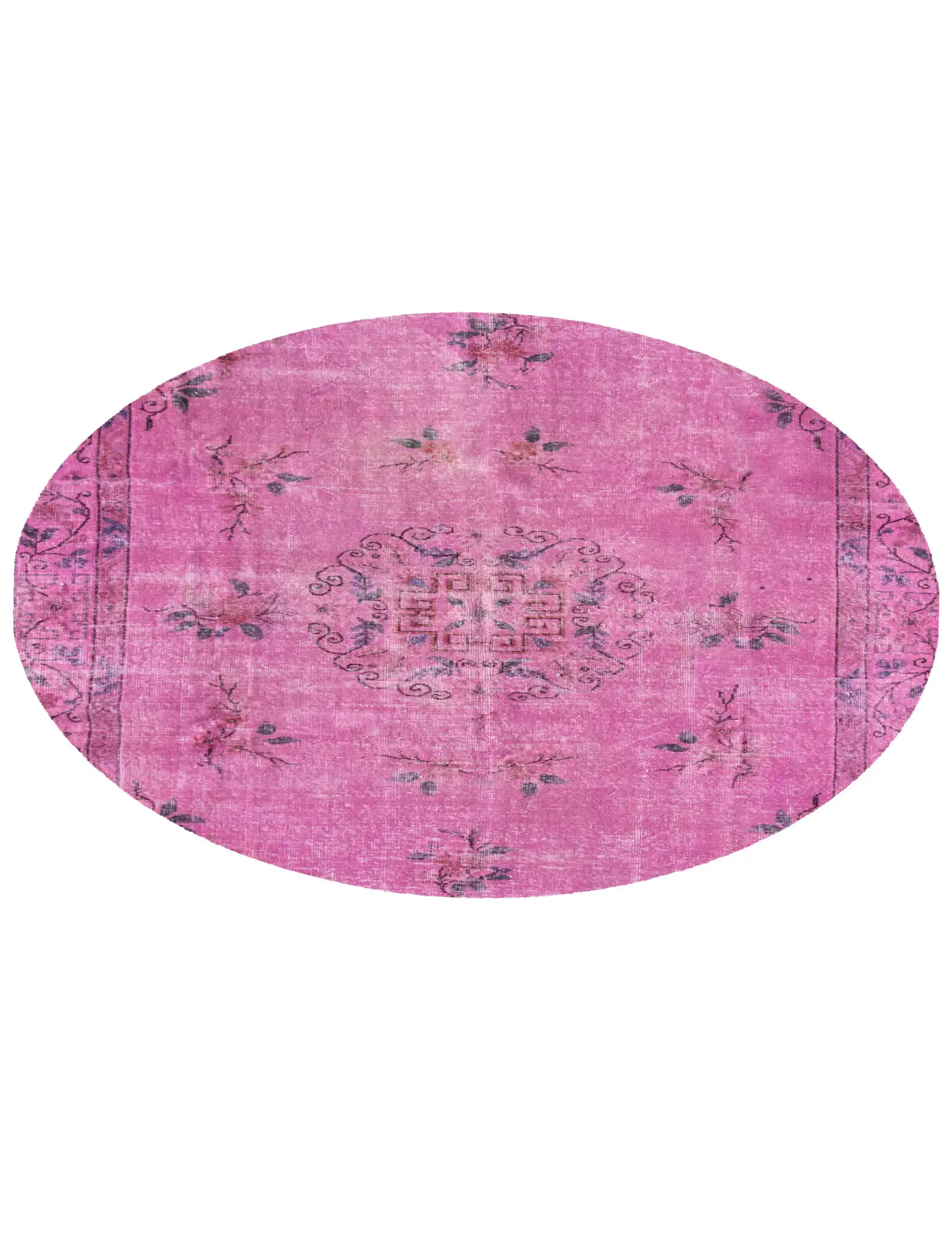 Rosa Türkei Vintage Teppich 180 x 180 cm - Einzigartiger handgefertigter Teppich