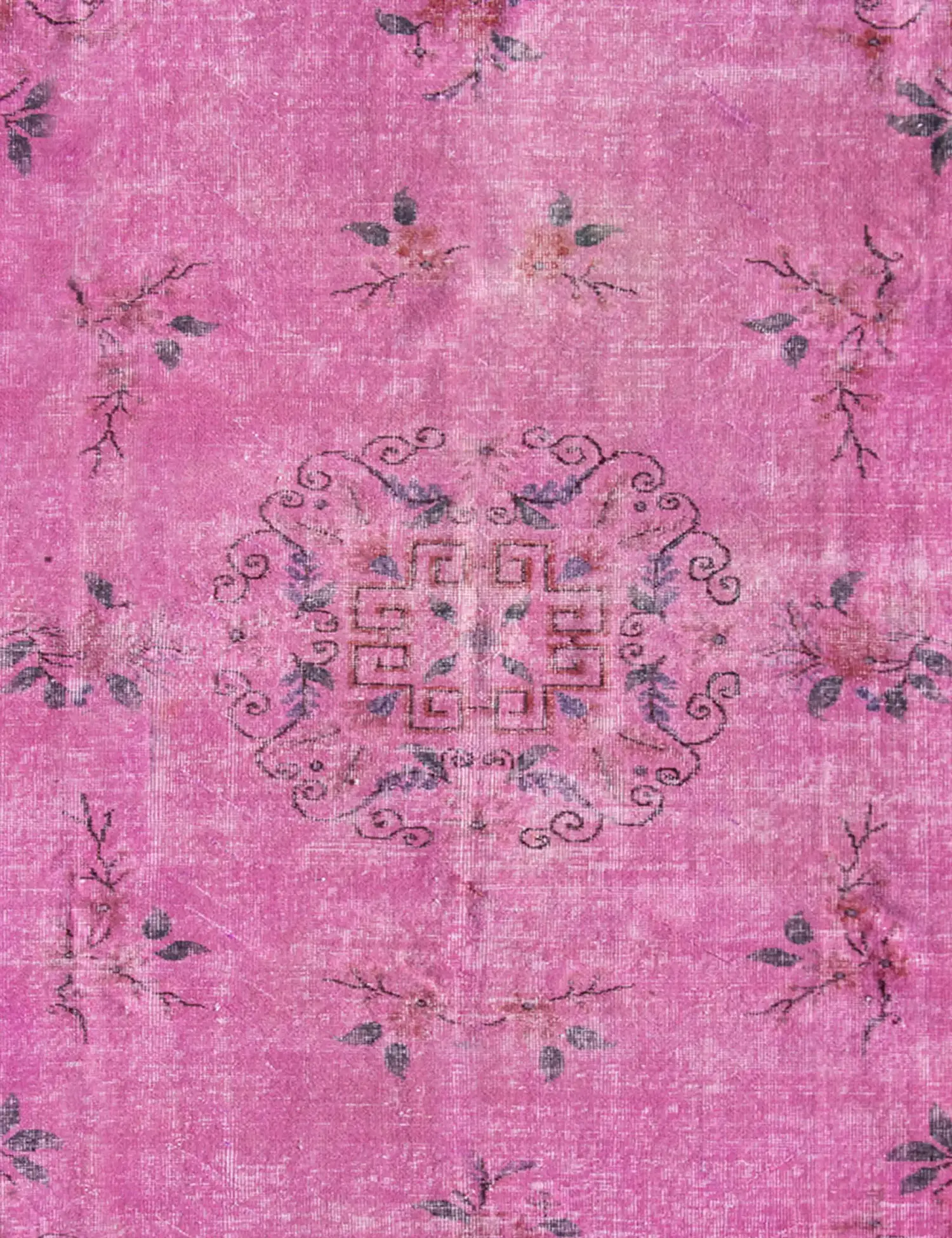 Rosa Türkei Vintage Teppich 250 x 180 cm - Einzigartiger handgefertigter Teppich