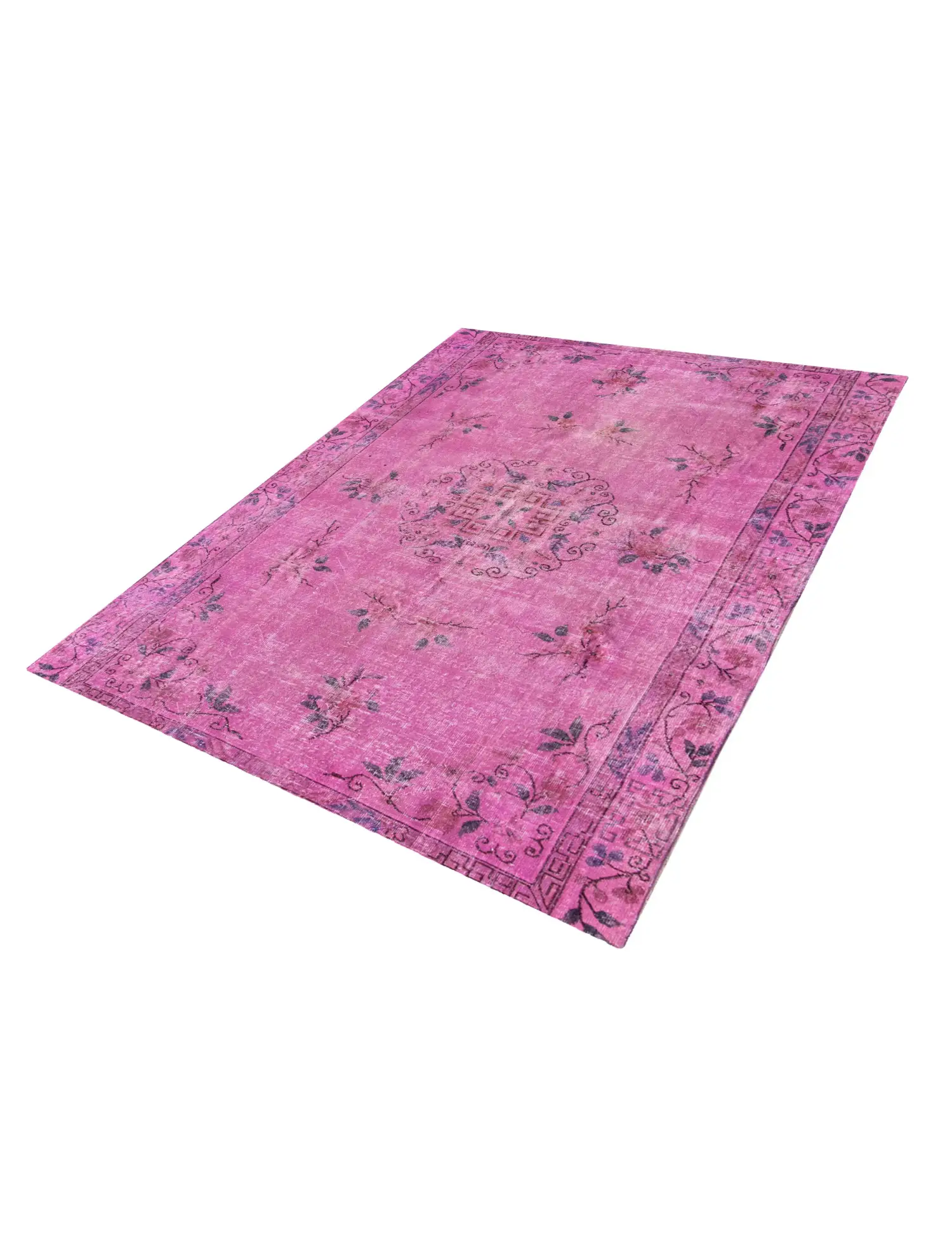 Rosa Türkei Vintage Teppich 250 x 180 cm - Einzigartiger handgefertigter Teppich