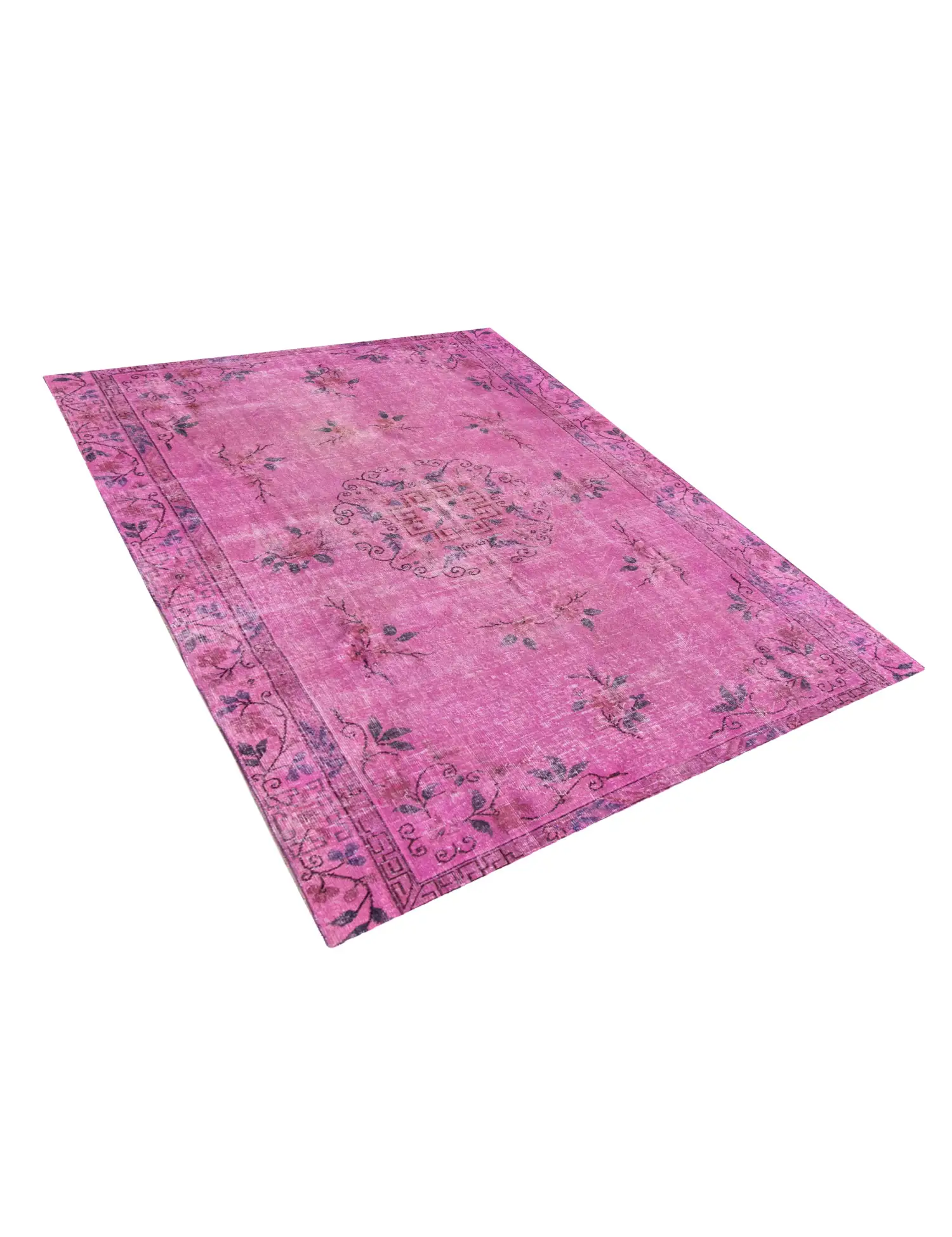 Rosa Türkei Vintage Teppich 250 x 180 cm - Einzigartiger handgefertigter Teppich