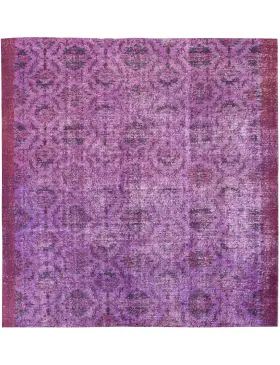 Lila Türkei Vintage Teppich 203 x 203 cm