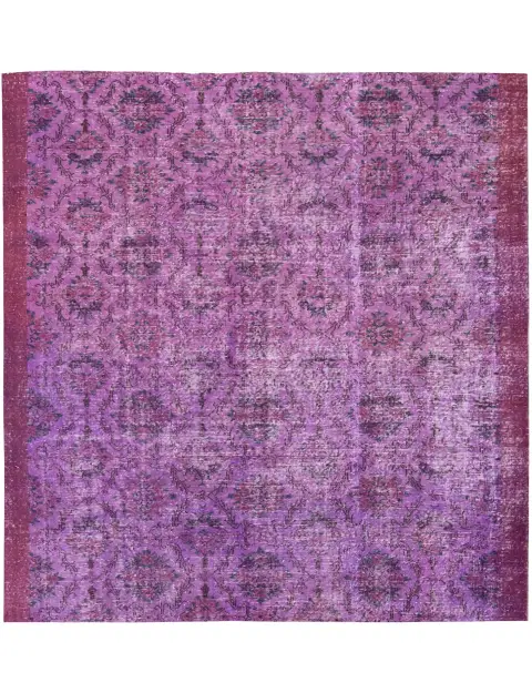 Purper Turkije Vintage Tapijt 203 x 203 cm