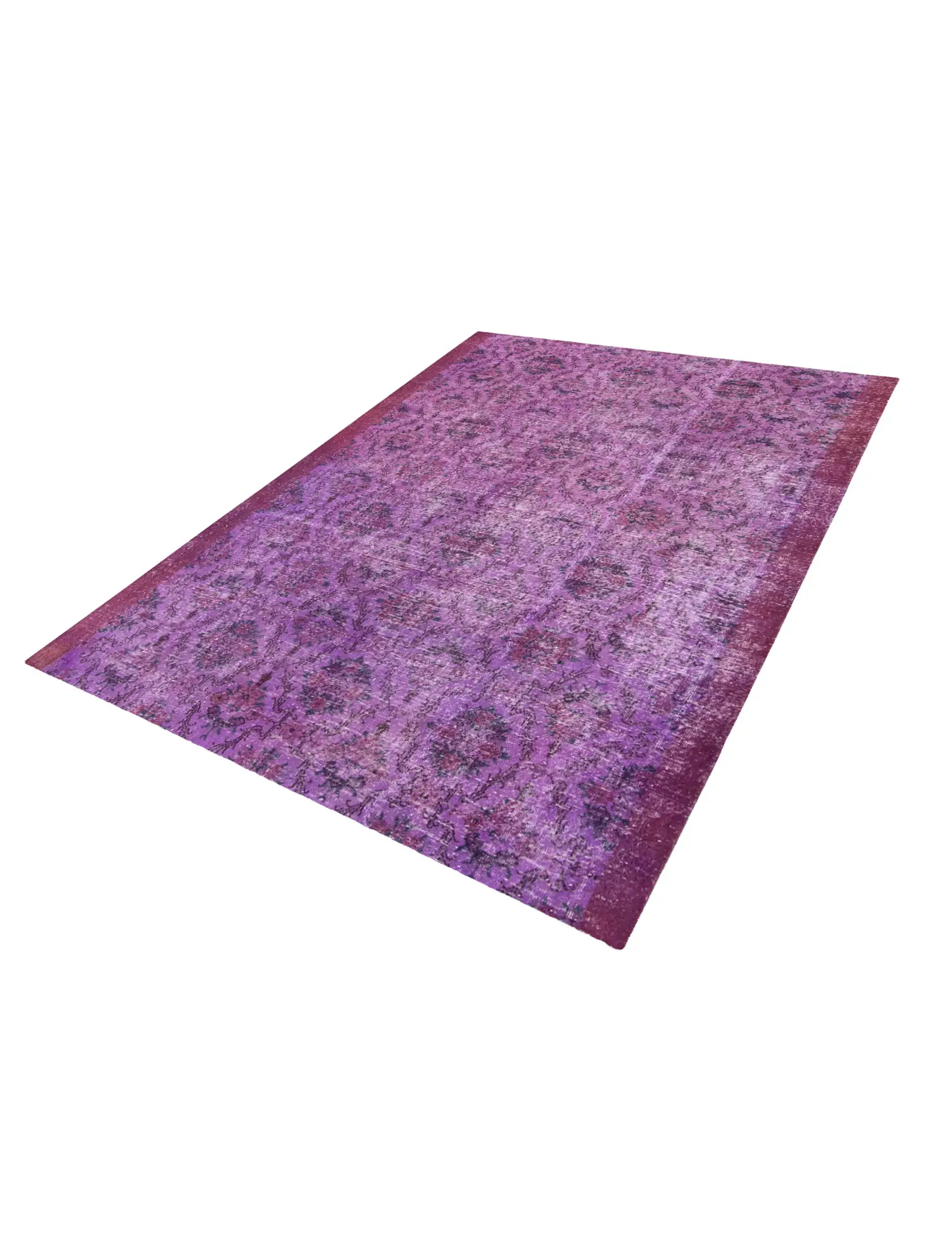 Purple Turkey Vintage Carpet 250 x 203 cm - Unique Handmade Carpet