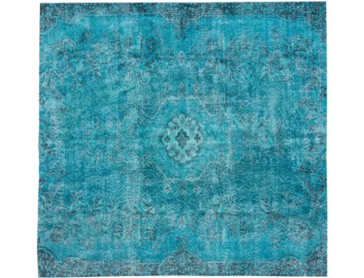 Türkis Türkei Vintage Teppich 168 x 168 cm
