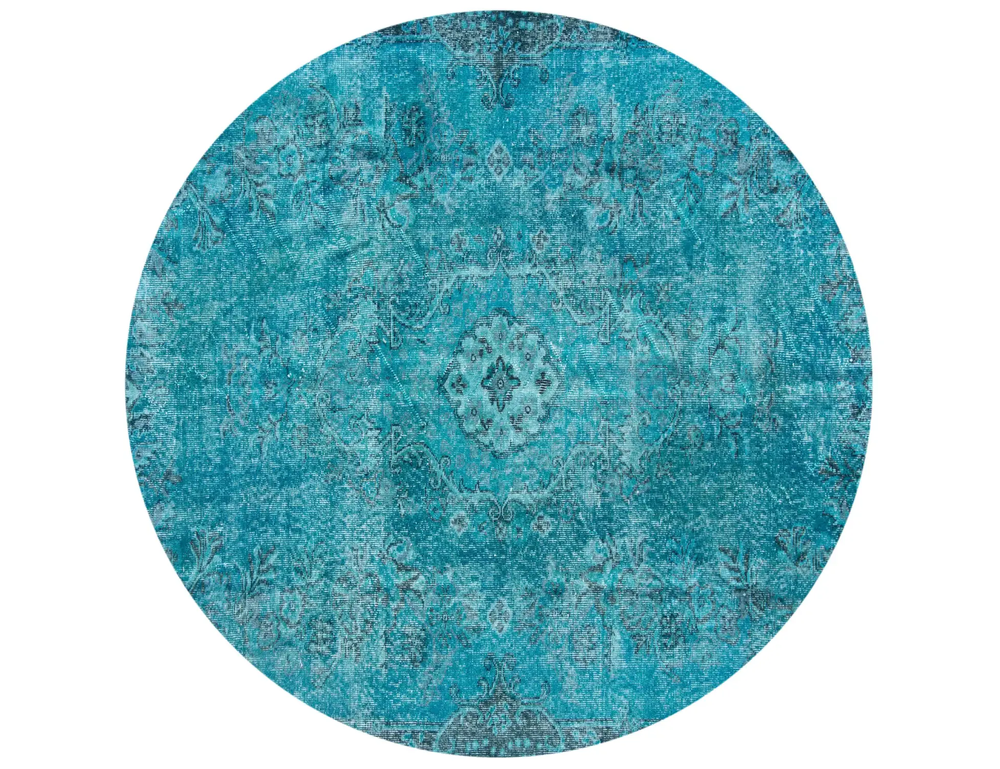 Turkoise Turkey Vintage Carpet 168 x 168 cm