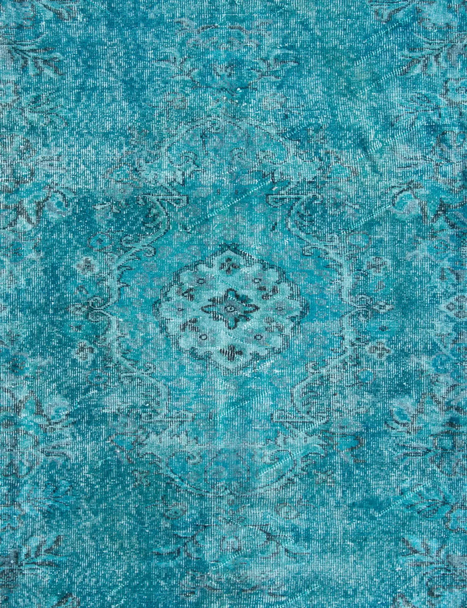 Turkoise Turkey Vintage Carpet 168 x 168 cm - Unique Handmade Carpet