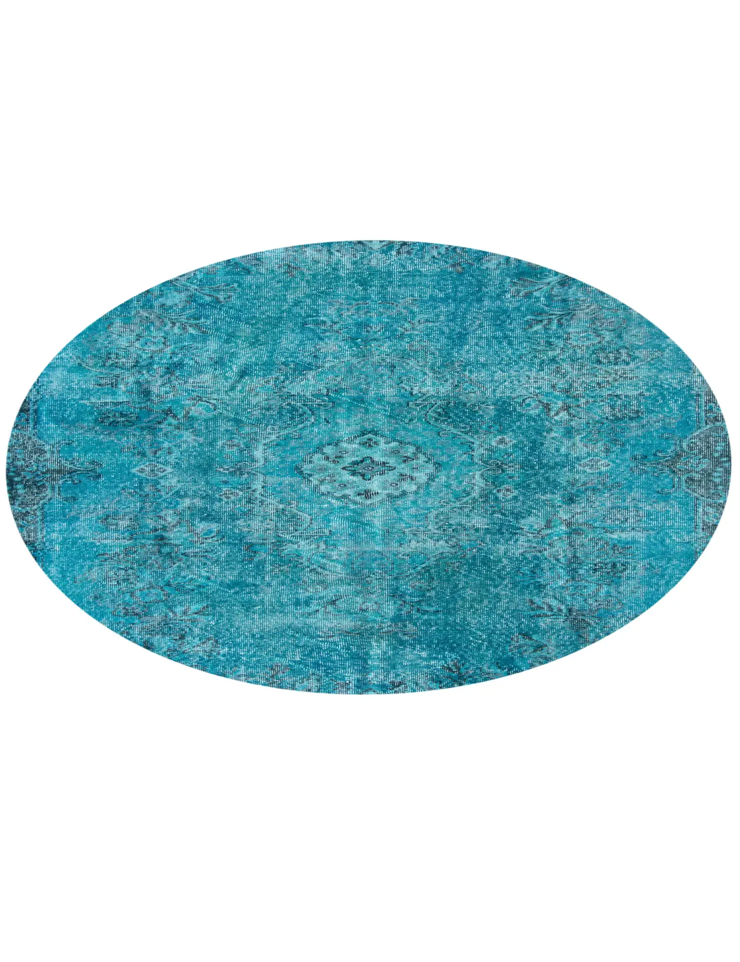 Turkoise Turkey Vintage Carpet 168 x 168 cm - Unique Handmade Carpet