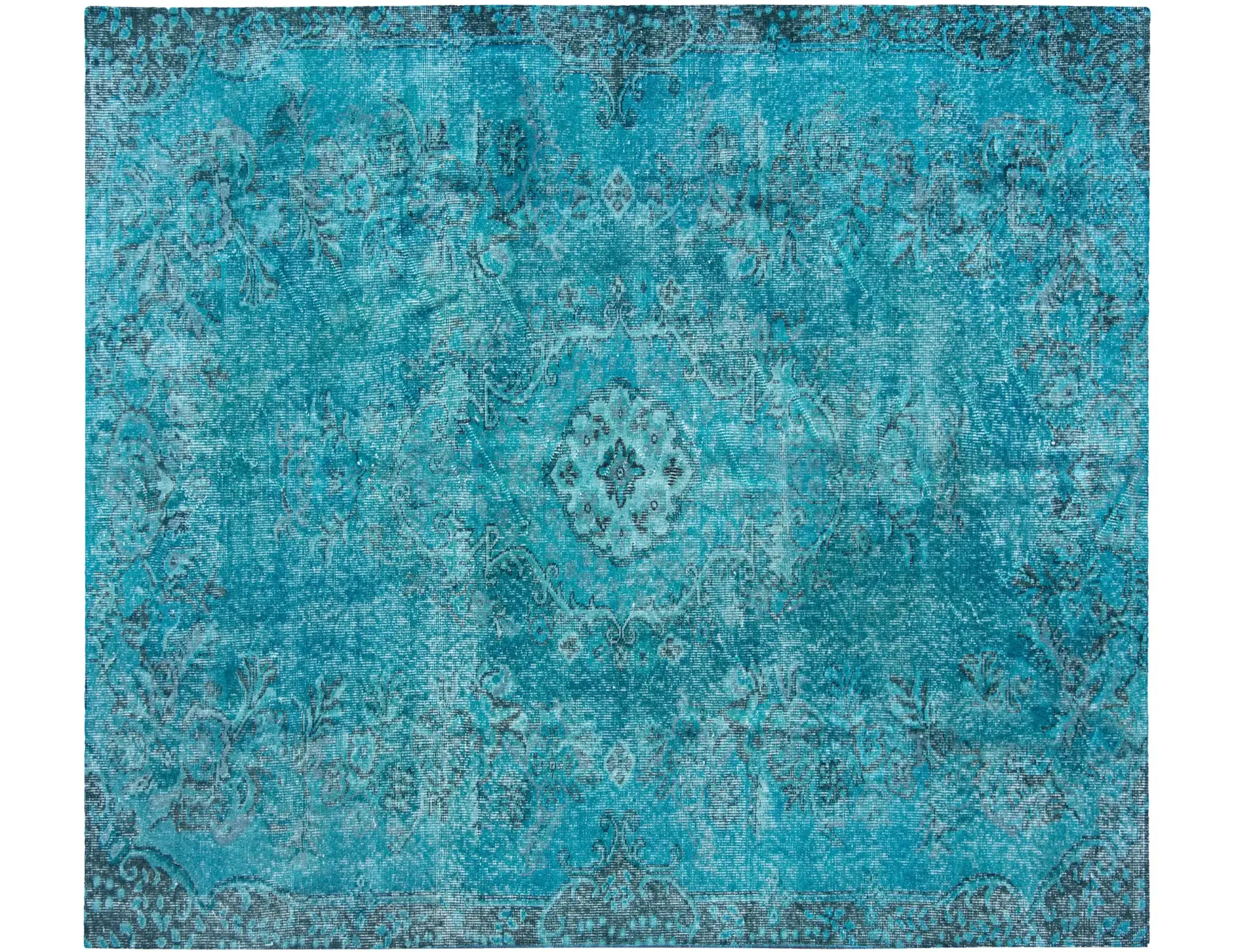 Türkis Türkei Vintage Teppich 240 x 168 cm